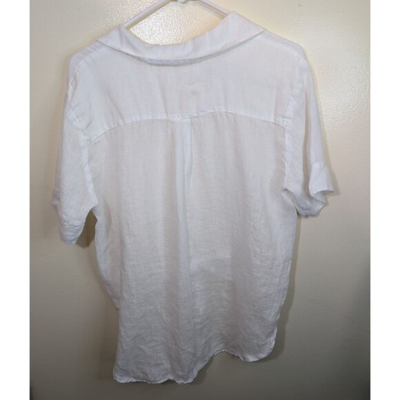 CP Shades Georgia Tie Front Linen Shirt Button Down Beachy Size Medium - Picture 2 of 12